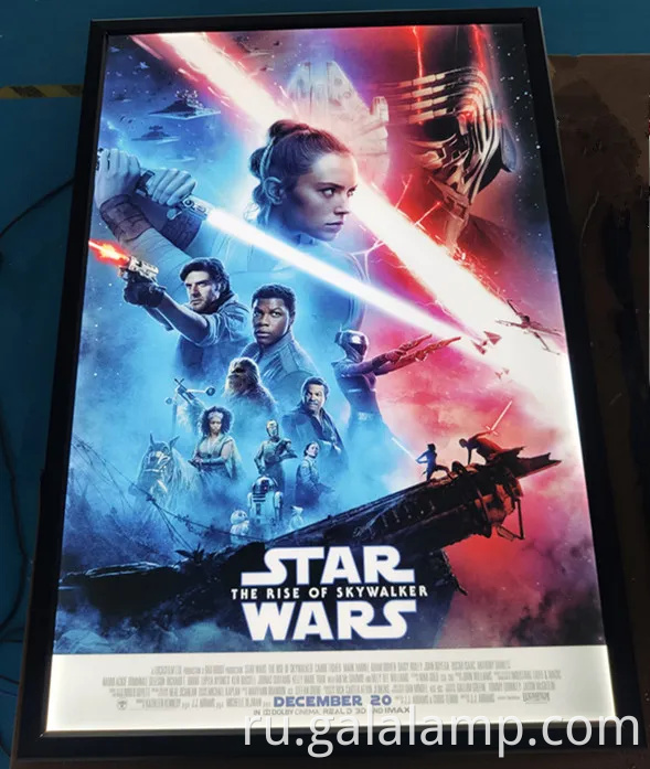 Светодиодный плакат фильма Реклама световой каркасной фонарь